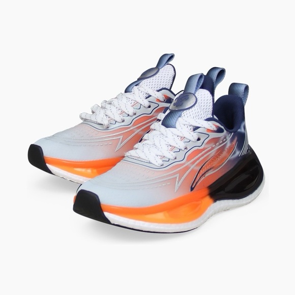 Men's Low Top Chunky Sole Lace Up Wave Detail Sneaker in Multi Colour Upper - Picture 3 of 4